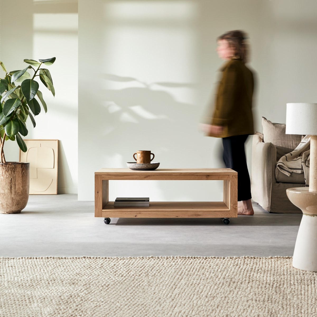 COUCHTISCH Anoa Natur aus Eiche - Naturfarben, Holz (60/110/40cm) - Tikamoon