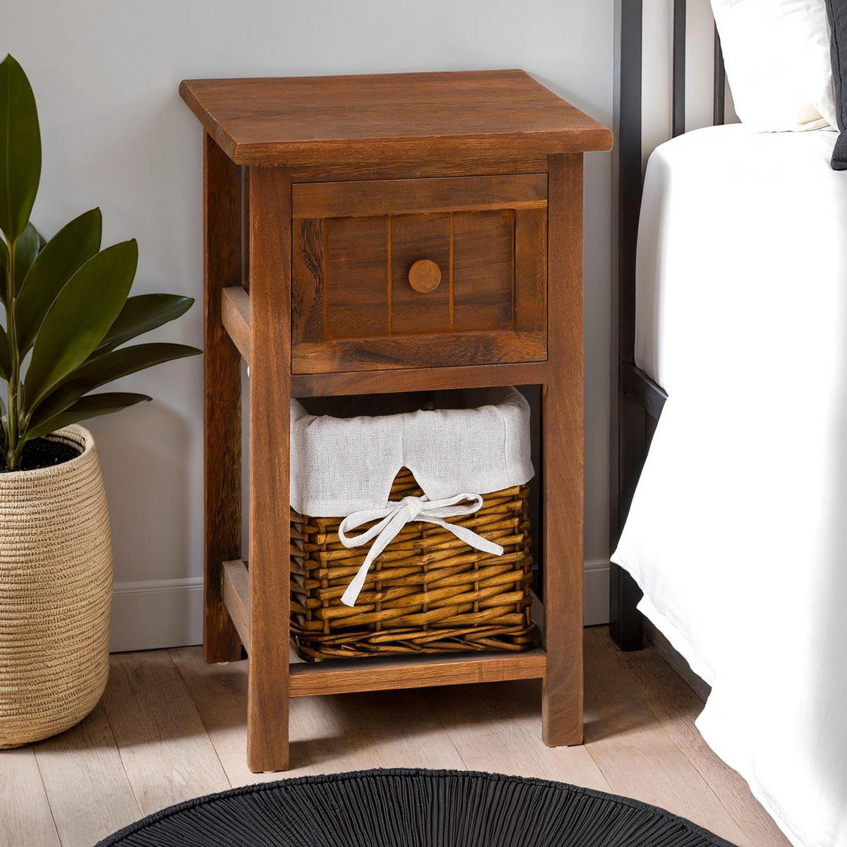 NACHTTISCH MESSINA 2er-Set dunkelbraun - Dunkelbraun, Holzwerkstoff (28/46/31cm) - CARO-Möbel