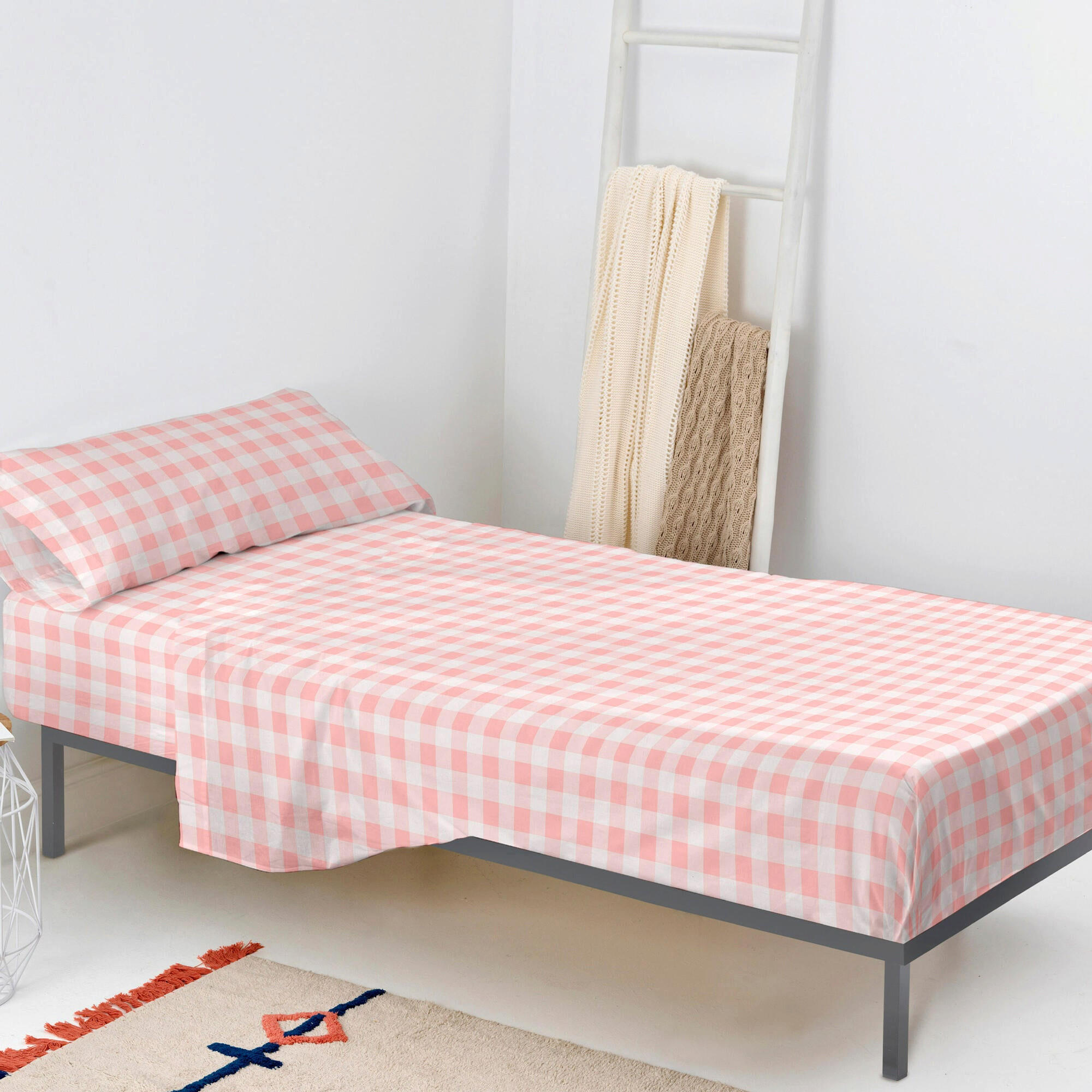 BETTWÄSCHE 2er-Set teiliges vichy 180x270 cm rosa - Pink, Textil (180/270cm) - Happy Friday
