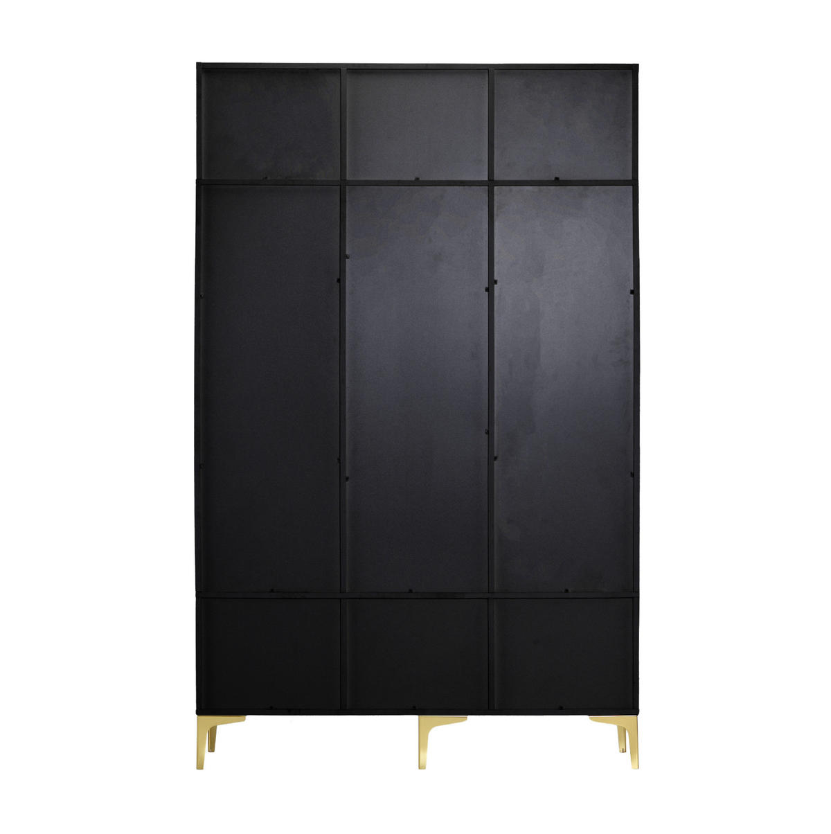GARDEROBE mit Türen und Schubladen, skandinavische Holzoptik, 120/40/80 cm, Schwarz - Schwarz, Holzwerkstoff (120/191.5/23.5cm) - Redom