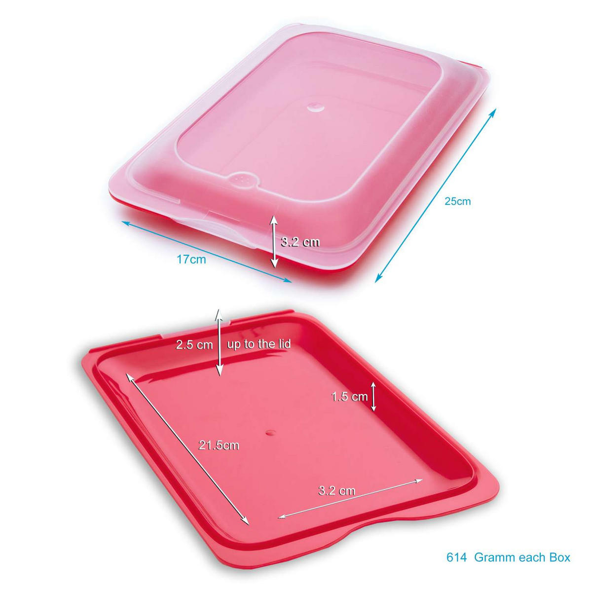 AUFSCHNITTBOXEN Set (4-tlg) - Multicolor, Kunststoff (17/3.2/25cm) - Intirilife