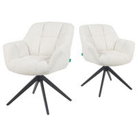 DREHSTUHL Mika-Mila - Creme/Schwarz, Textil/Metall (65/81/66cm) - DUBI Möbel
