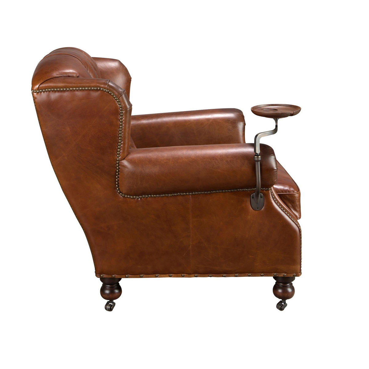CHESTERFIELD-SESSEL Cognacbraun Mahagoni 93/99/90 cm - Braun, Leder/Holz (93/90/99cm) - ANGEL CERDA