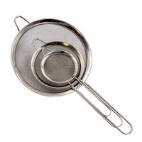 KÜCHENSIEB 8 / 12 / 18 cm - Silberfarben, Metall (18/8/35cm) - Intirilife