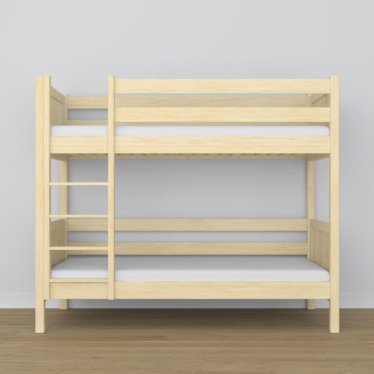 ETAGENBETT N02 Klare Kiefer 90/200 - Braun, Naturmaterialien/Holz (90/200cm) - N-Wood