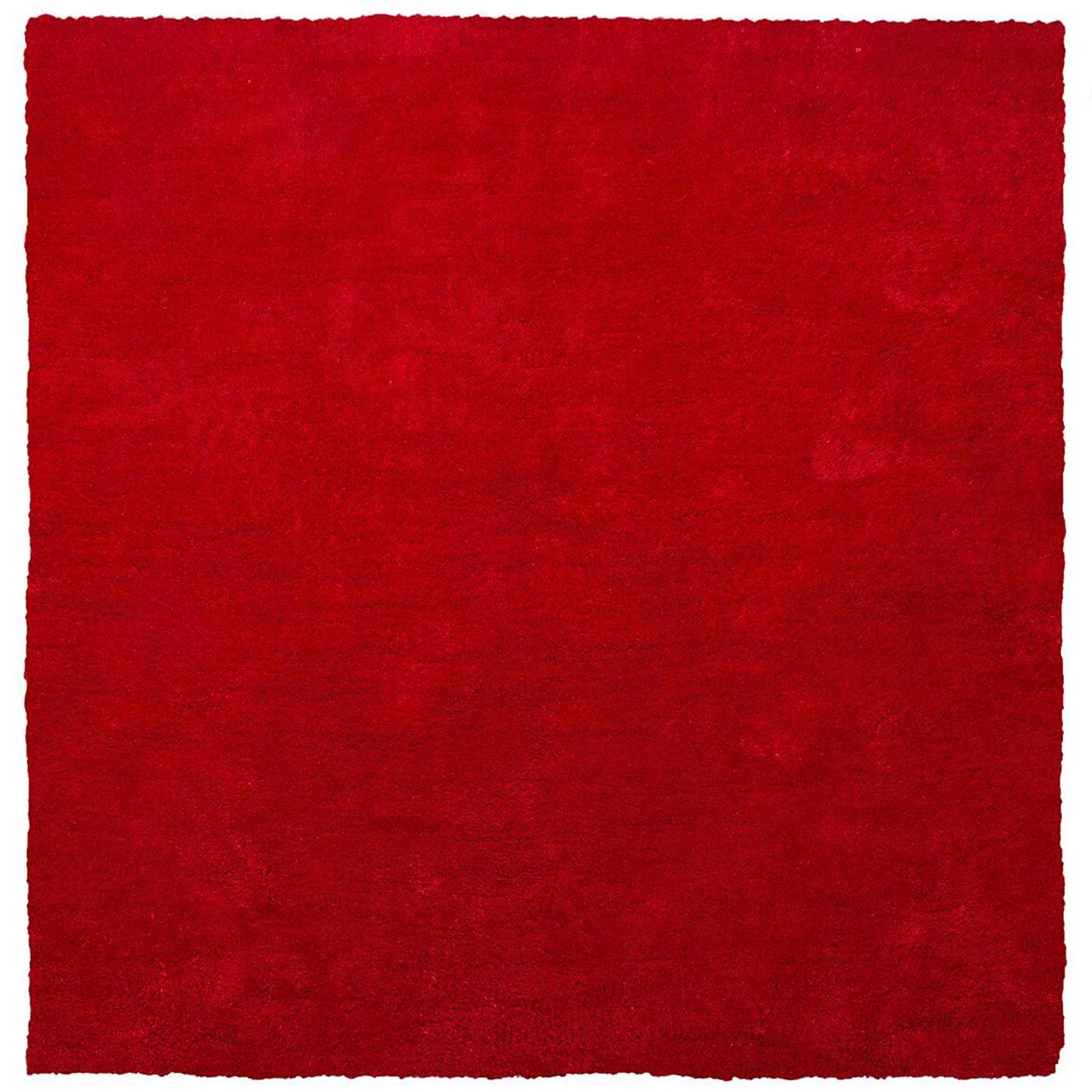 SHAGGY-TEPPICH Demre 200/200 cm - Rot, Kunststoff (200/200cm) - Beliani