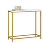 KONSOLENTISCH Golden - Goldfarben, Holzwerkstoff (30/80/75cm) - SoBuy