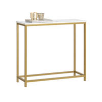 KONSOLENTISCH Golden - Goldfarben, Holzwerkstoff (30/80/75cm) - SoBuy