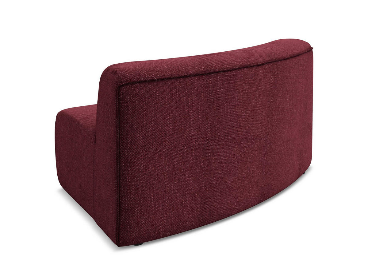 SOFAELEMENT Chenille Stoff Rot - Rot/Weinrot, Kunststoff/Textil (147/70/89cm) - Makamii