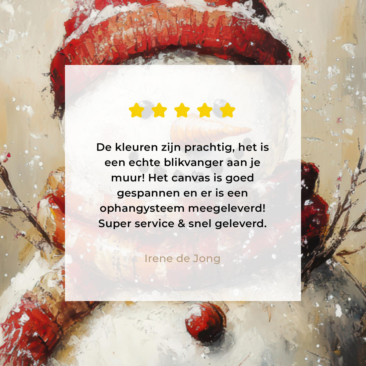 LEINWANDBILD Schneemann - Winter - Schnee - Beige Deko Schlafzimmer 30x20 cm - Weiß, Textil (30/20cm) - MuchoWow