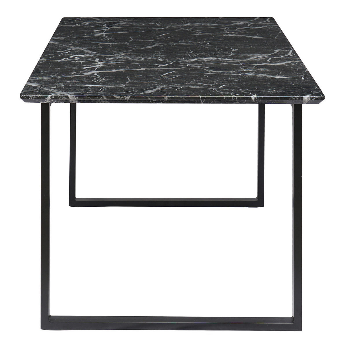 ESSTISCH - Schwarz, Holzwerkstoff/Metall (90/160/75cm) - home24