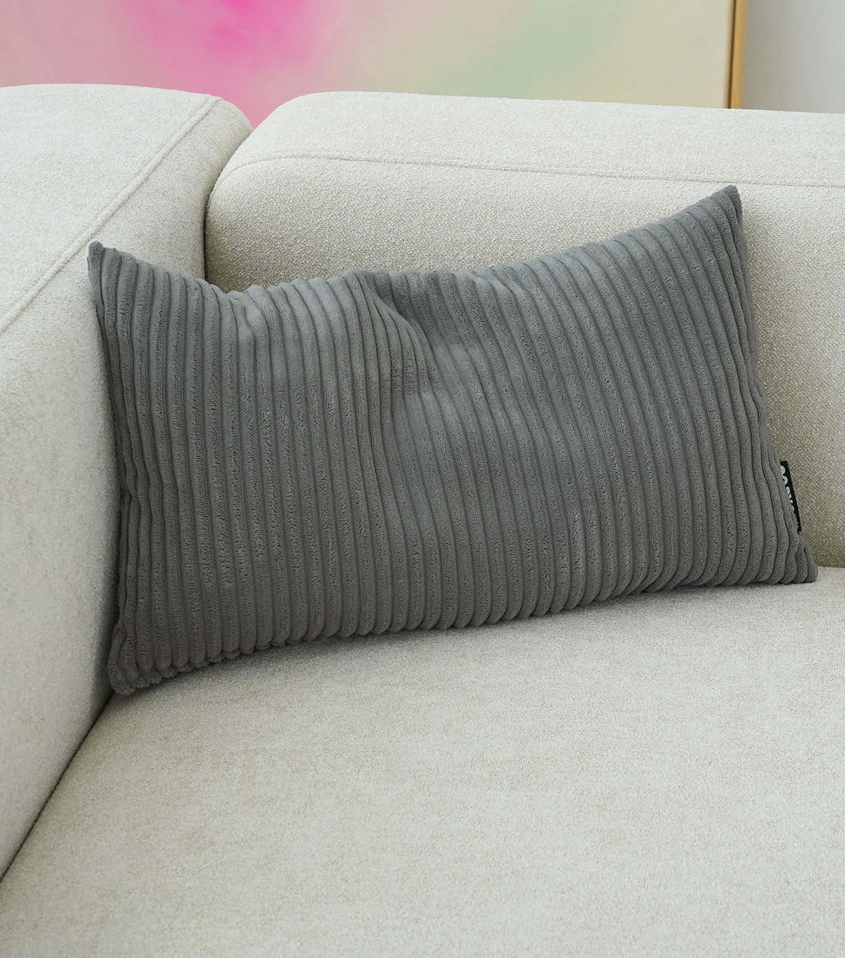 SOFAKISSEN Rest 2er-Set - Dunkelgrau, Textil (40/60cm) - Mokebo