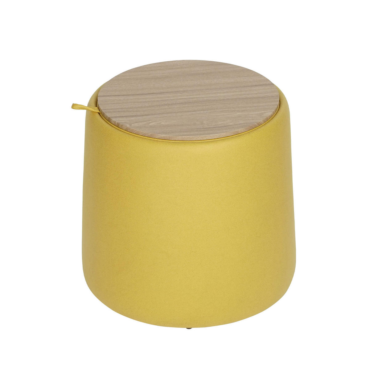 POUF Cassiope mit Stauraum 45/45/42 cm - Gelb, Holz (45/42/45cm) - Mobili Rebecca