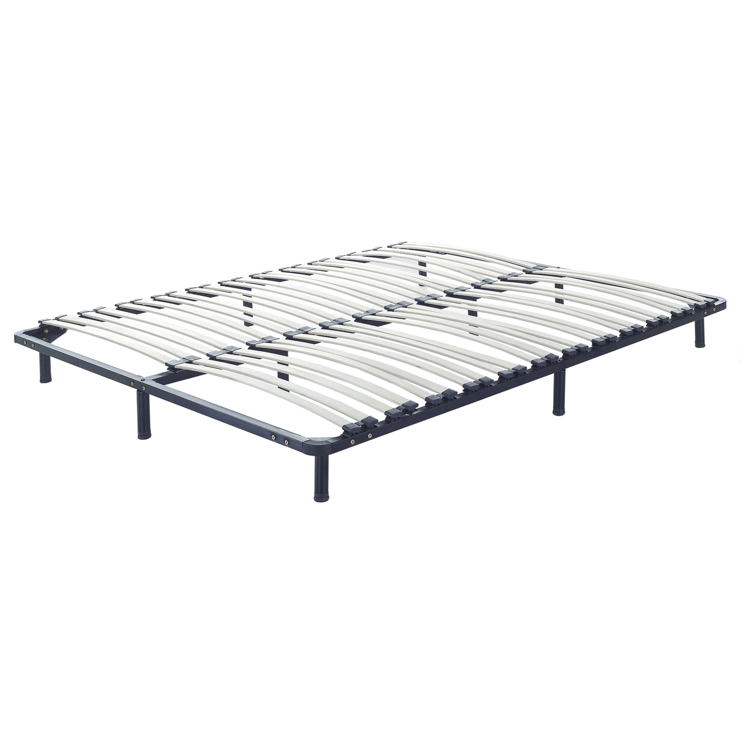 LATTENROST 180x200 cm Schwarz Combourg - Schwarz, Metall (180/21/200cm) - Beliani