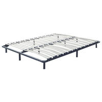 LATTENROST 180x200 cm Schwarz Combourg - Schwarz, Metall (180/21/200cm) - Beliani