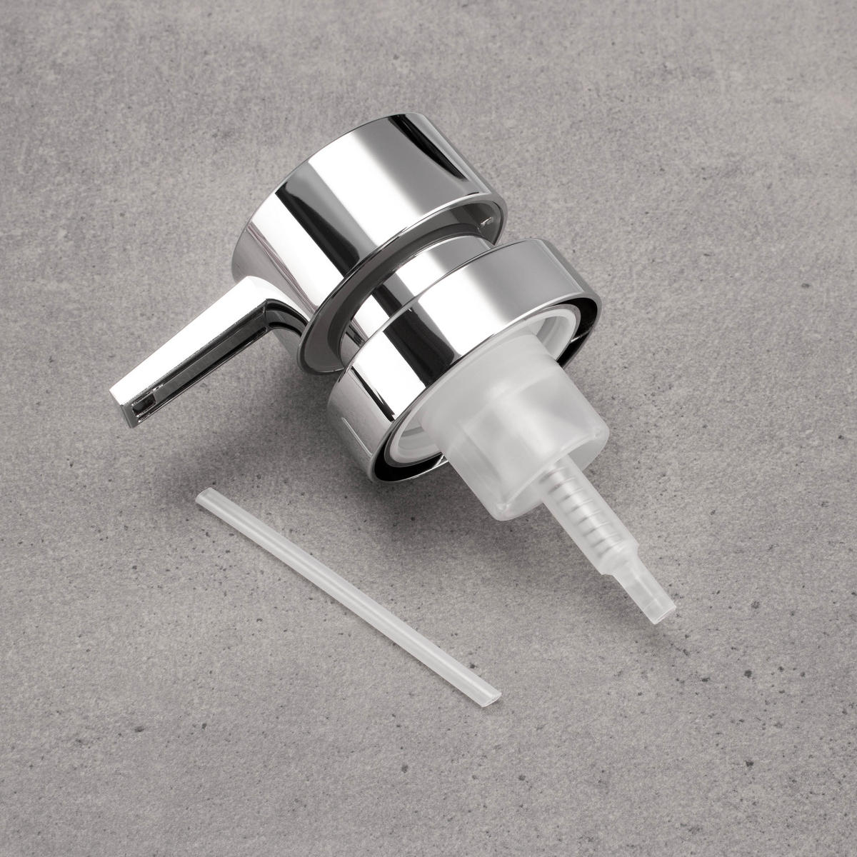 ERSATZ-SCHAUMSPENDERPUMPKOPF, silber, Kunststoff - Edelstahlfarben, Kunststoff (5.5/19.5/9.5cm) - bremermann