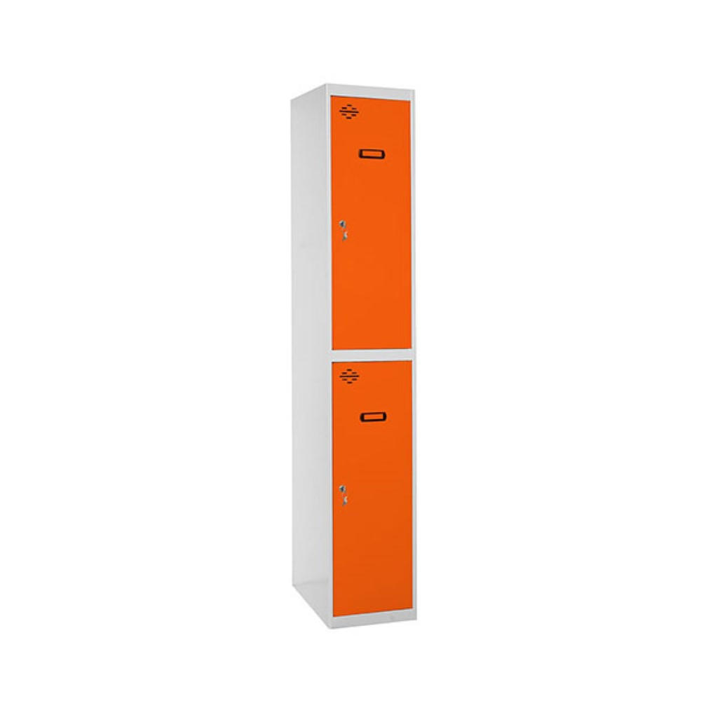 SPIND Amego HxBxT 180x30x50 cm 2 Abteile Grundmodul Grau-Orange - Grau, Metall (30/180/50cm) - PROREGAL