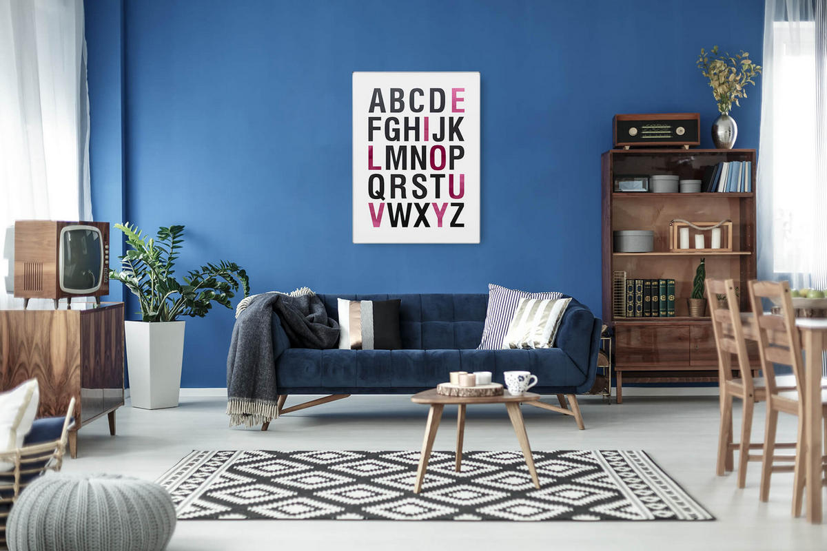 WANDBILD Rosa 60/80 cm - Pink/Schwarz, Glas (3.01/80cm) - KUNSTLOFT