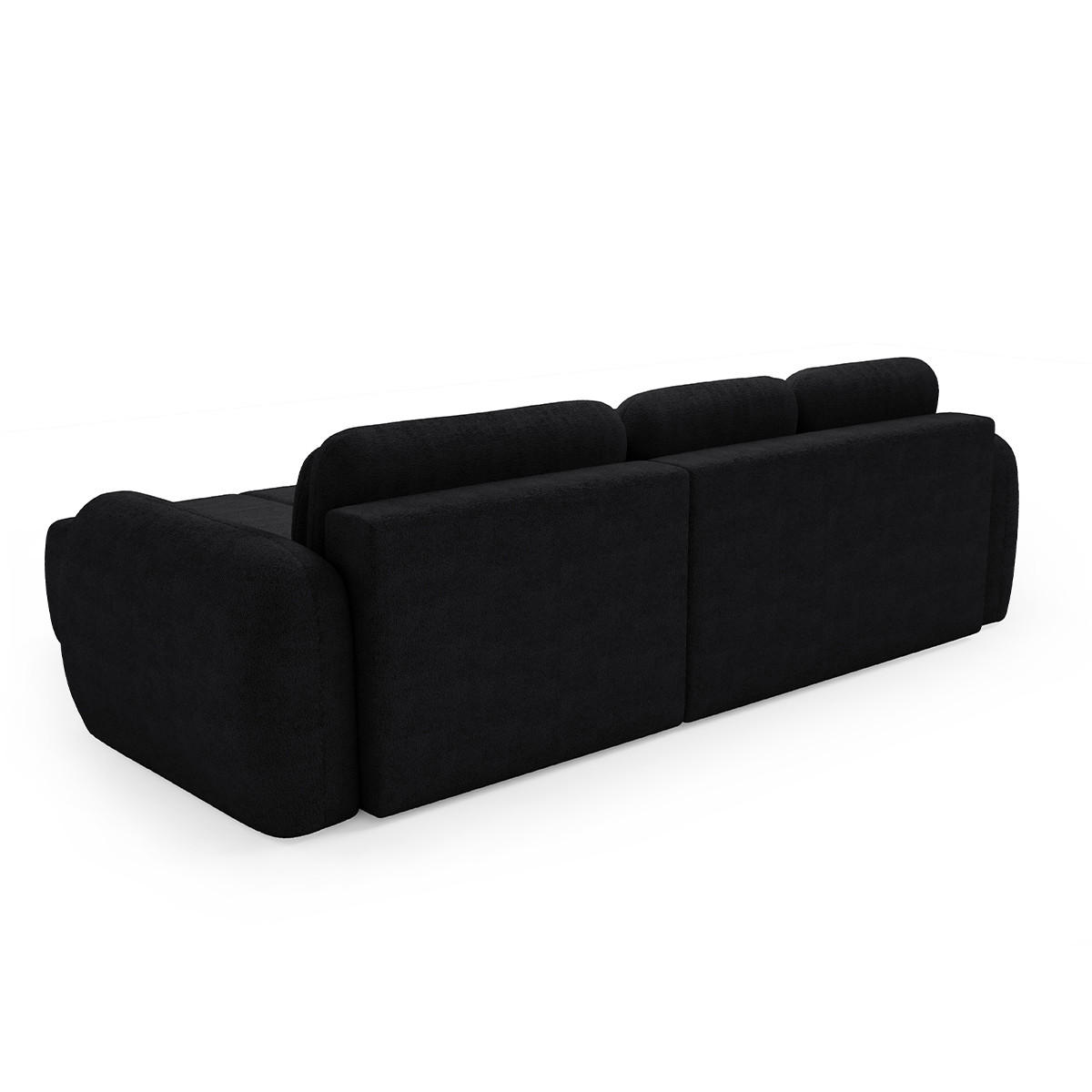 ECKSOFA Cesar 3 Sitzplätze Schwarz - Schwarz, Holz (304/190cm) - Petits-meubles