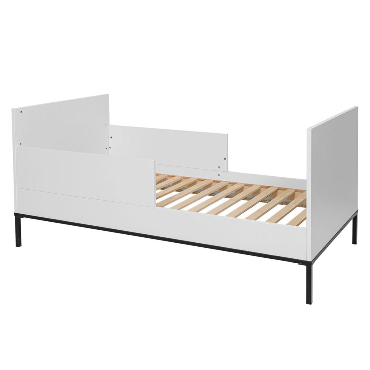 GITTERBETT 70/140 Lumi Weiß und Schwarz - Weiß, Holzwerkstoff (70/140cm) - Petits-meubles