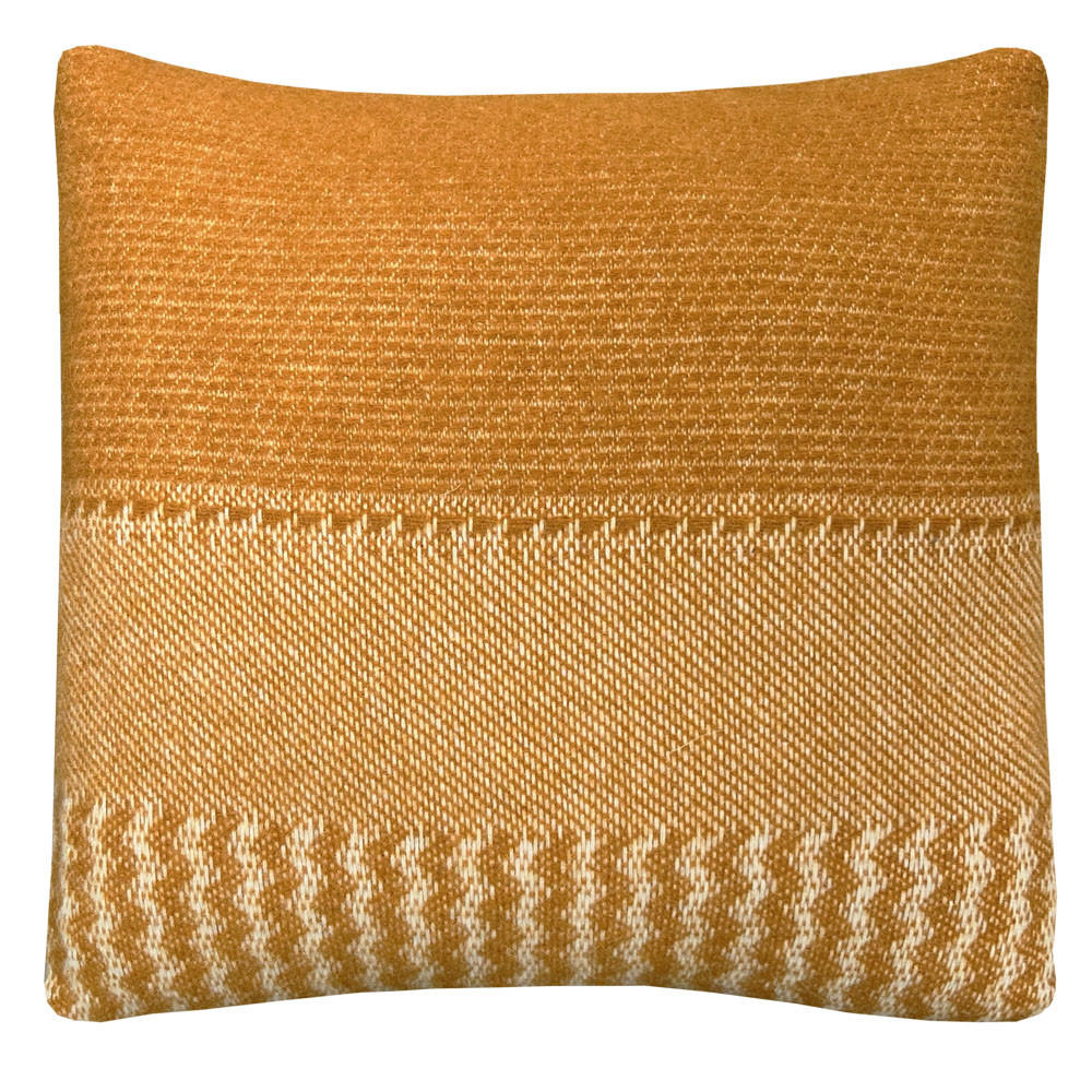 WOLLKISSEN Uptown ockerfarben quadratisch 45x45 - Gelb, Textil (45/45/12cm) - Malagoon