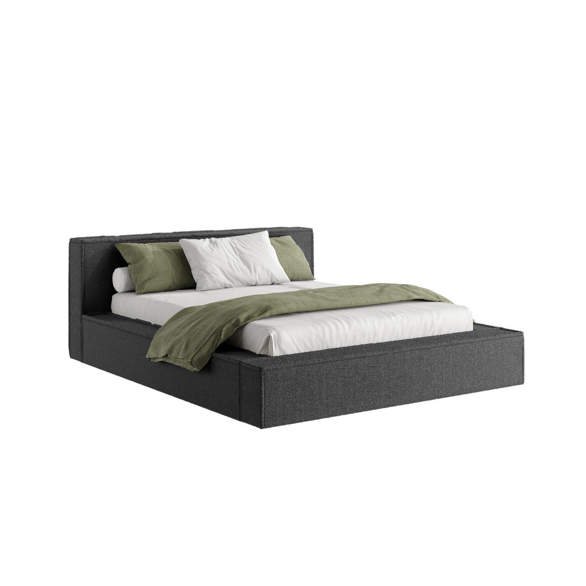POLSTERBETT Menfi 160x200 cm, Graphit - Graphitfarben, Textil (160/200cm) - Fedve