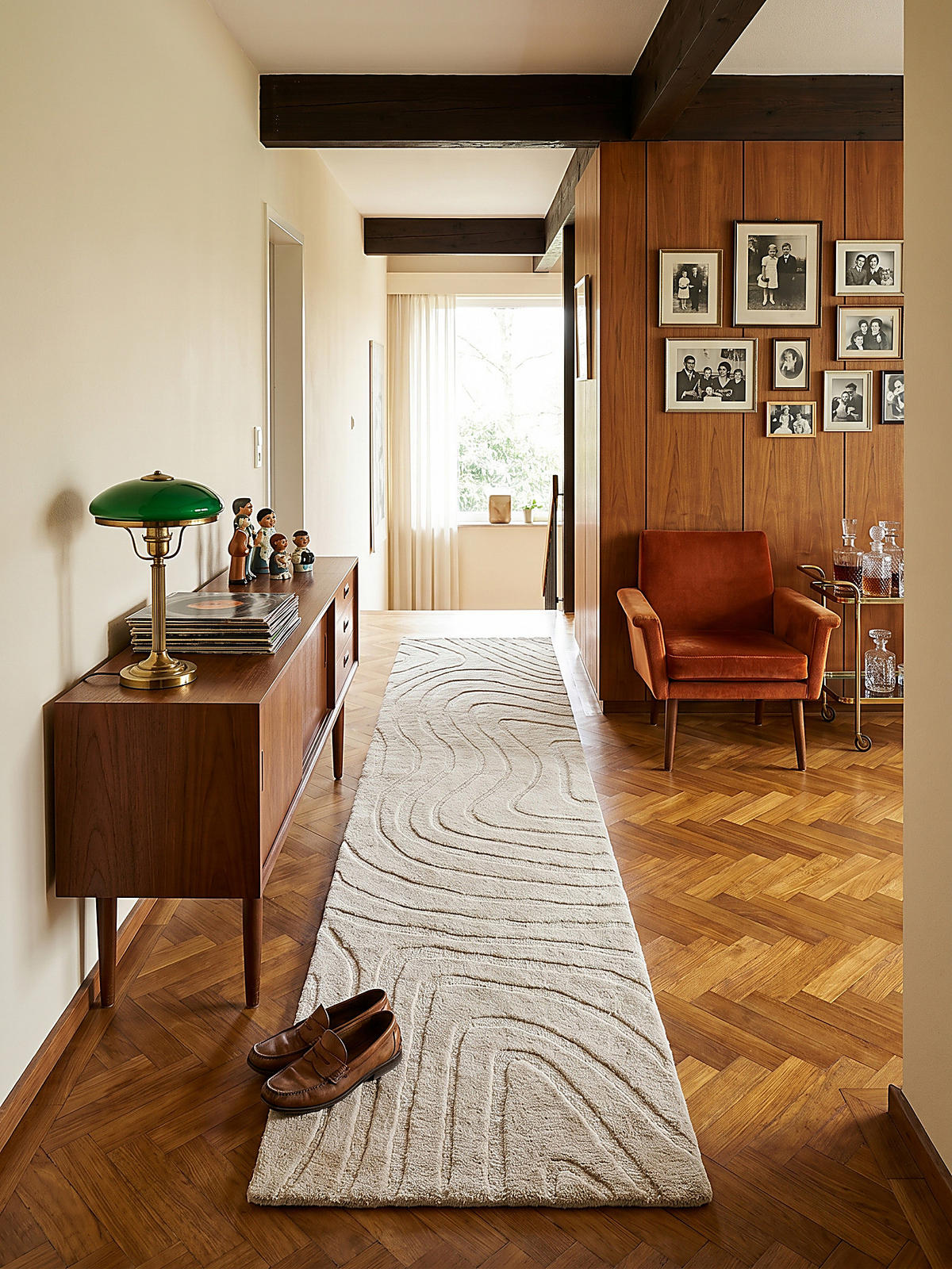 WOLLTEPPICH LEVEN, abstrakt, Beige, 60 x 230 cm - Beige, Textil (60/230cm) - KADIMA DESIGN
