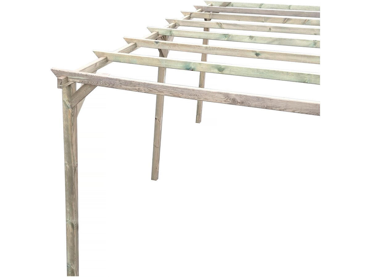 CARPORT AUTO sunny Braun - Braun, Holz (300/247/494cm) - Habitat Garten