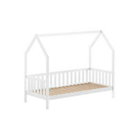 HAUSBETT CABANE Weiß 98x208x169 cm - Weiß, Holz - FURNLUX