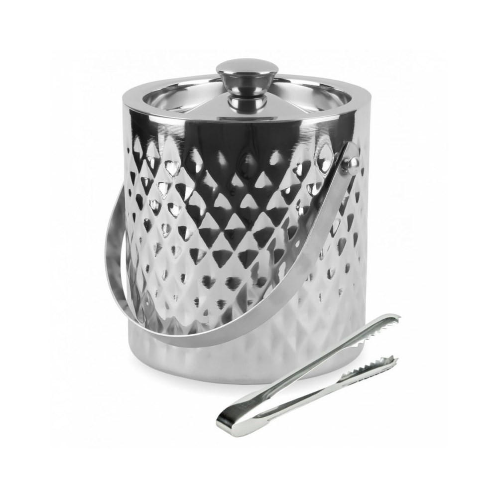 FLASCHENKÜHLER Silber 15/15/18 cm KH1508 - Silberfarben, Metall (15/18cm) - Kinghoff 