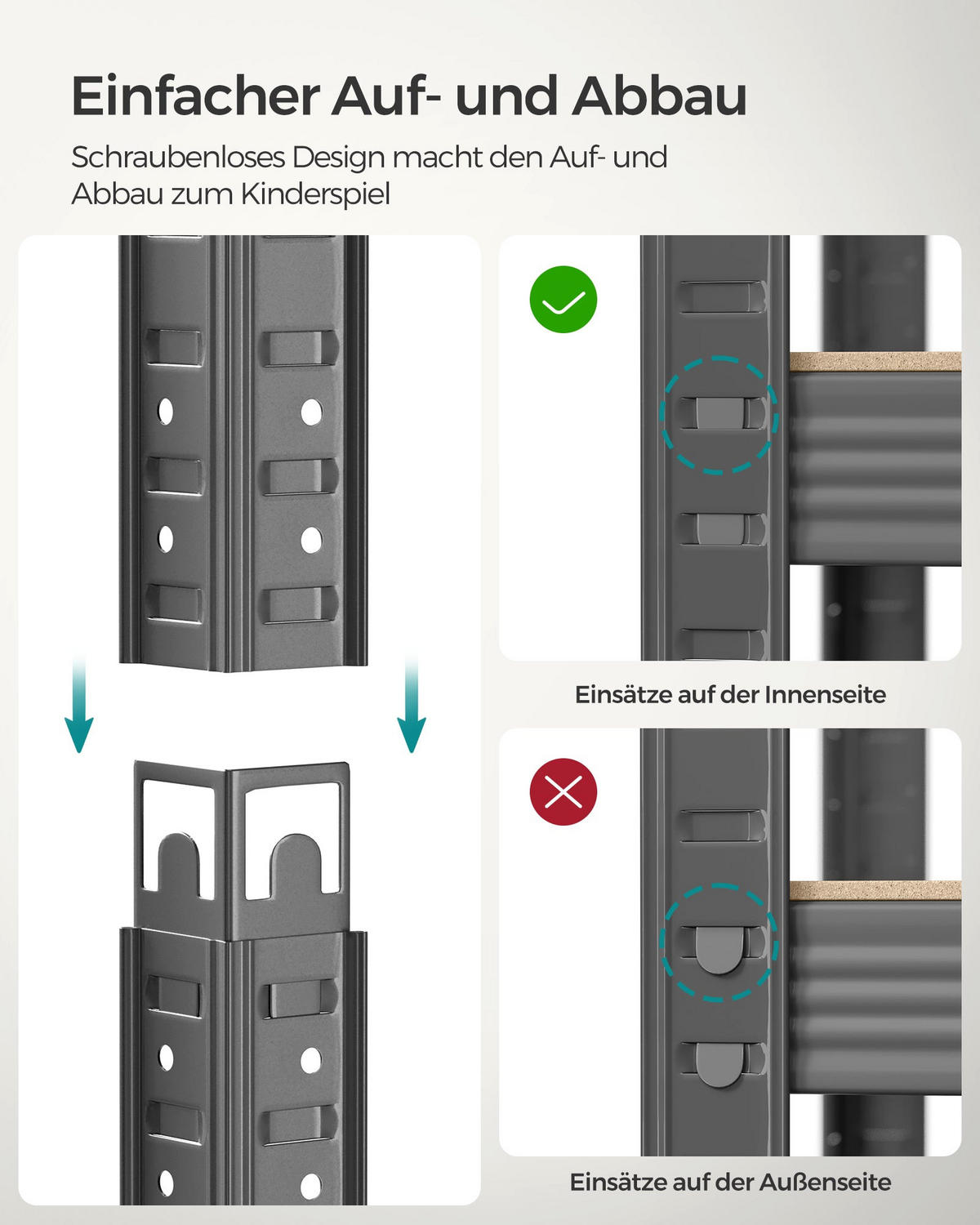 SCHWERLASTREGAL PORTO-NOVO - Grau, Holzwerkstoff (120/200/60cm) - Hansiro