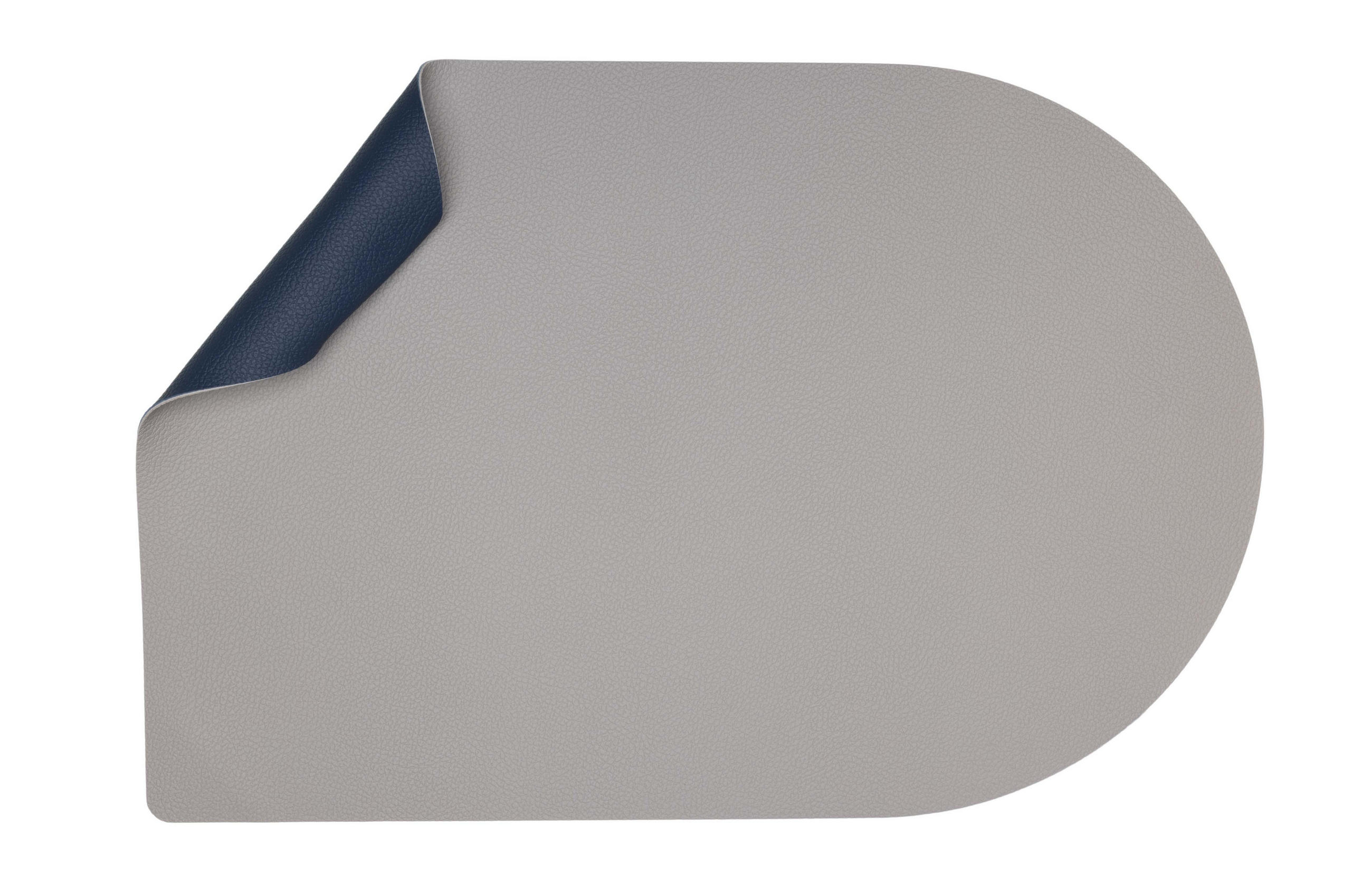 TISCHSET Platzdecke - Vegan Leder - Grau / Blau - Bread - doppelseitig - 44 x 30 cm - Blau, Kunststoff (30/44cm) - Jay Hill