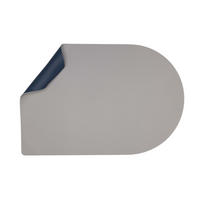 TISCHSET Platzdecke - Vegan Leder - Grau / Blau - Bread - doppelseitig - 44 x 30 cm - Blau, Kunststoff (30/44cm) - Jay Hill