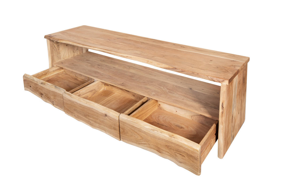 LOWBOARD DAHLIA - Beige/Naturfarben, Akazienholz/Holz (160/50/45cm) - SAM