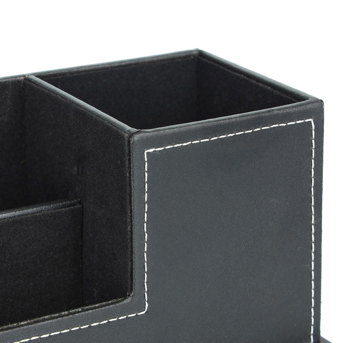 SCHREIBTISCH-ORGANIZER - Schwarz, Holzwerkstoff/Kunststoff (11/29.5/11cm) - Relaxdays