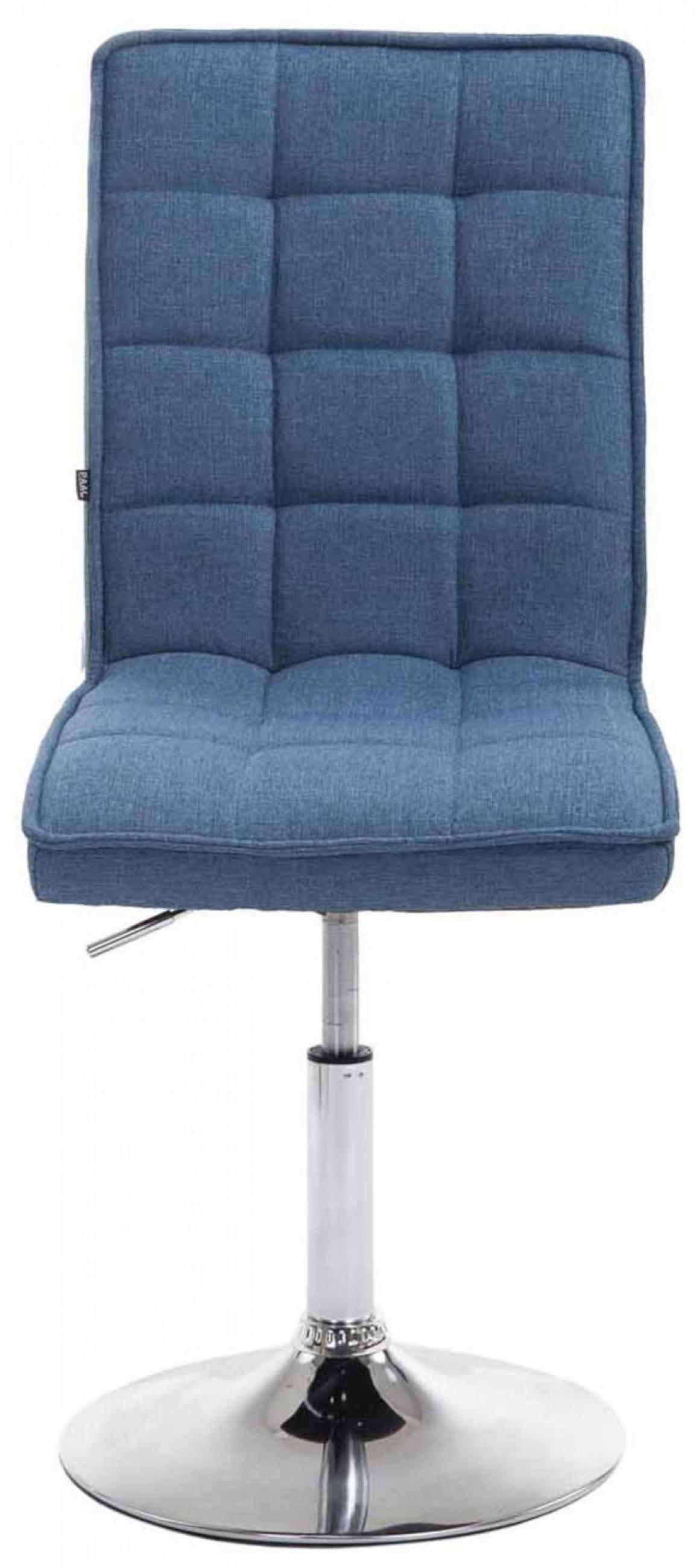 ESSZIMMERSTUHL 2er Set Stoff blau - Chromfarben/Blau, Textil/Metall (43/90/56cm) - CLP