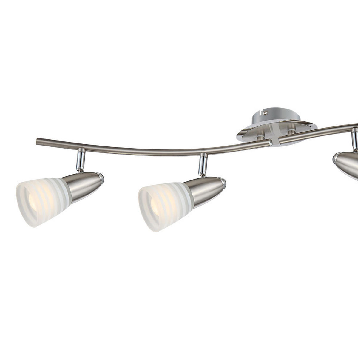 LED DECKENLEUCHTE Caleb Metall Silber - Silberfarben, Glas (80/16.5/16cm)