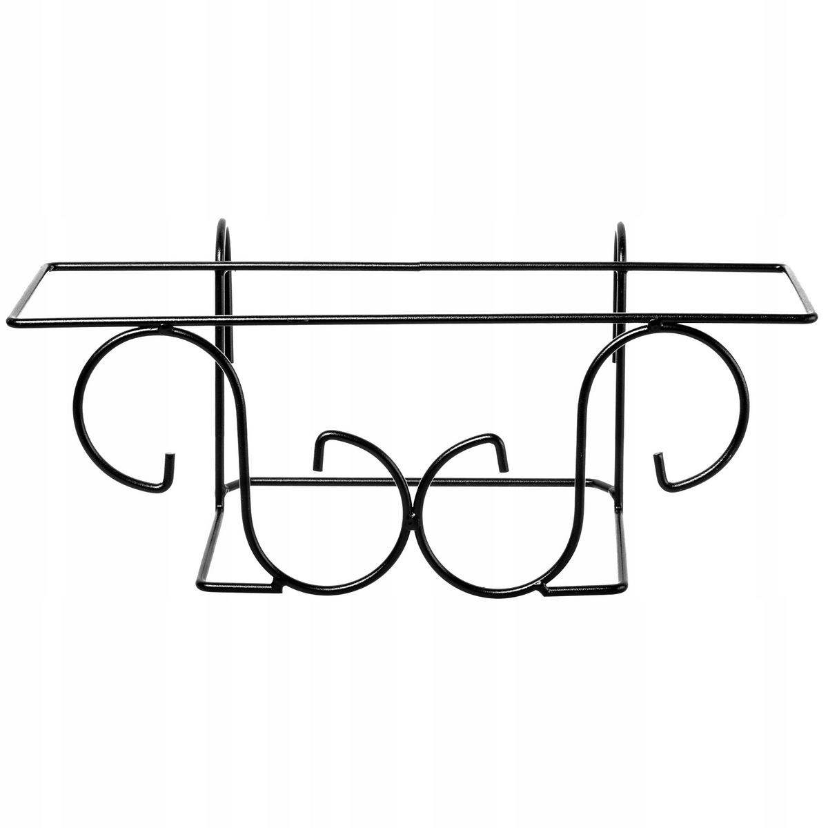 BALKONKASTENAUFHÄNGER 38 x 14 cm - Schwarz, Metall (14/38cm) - KADAX