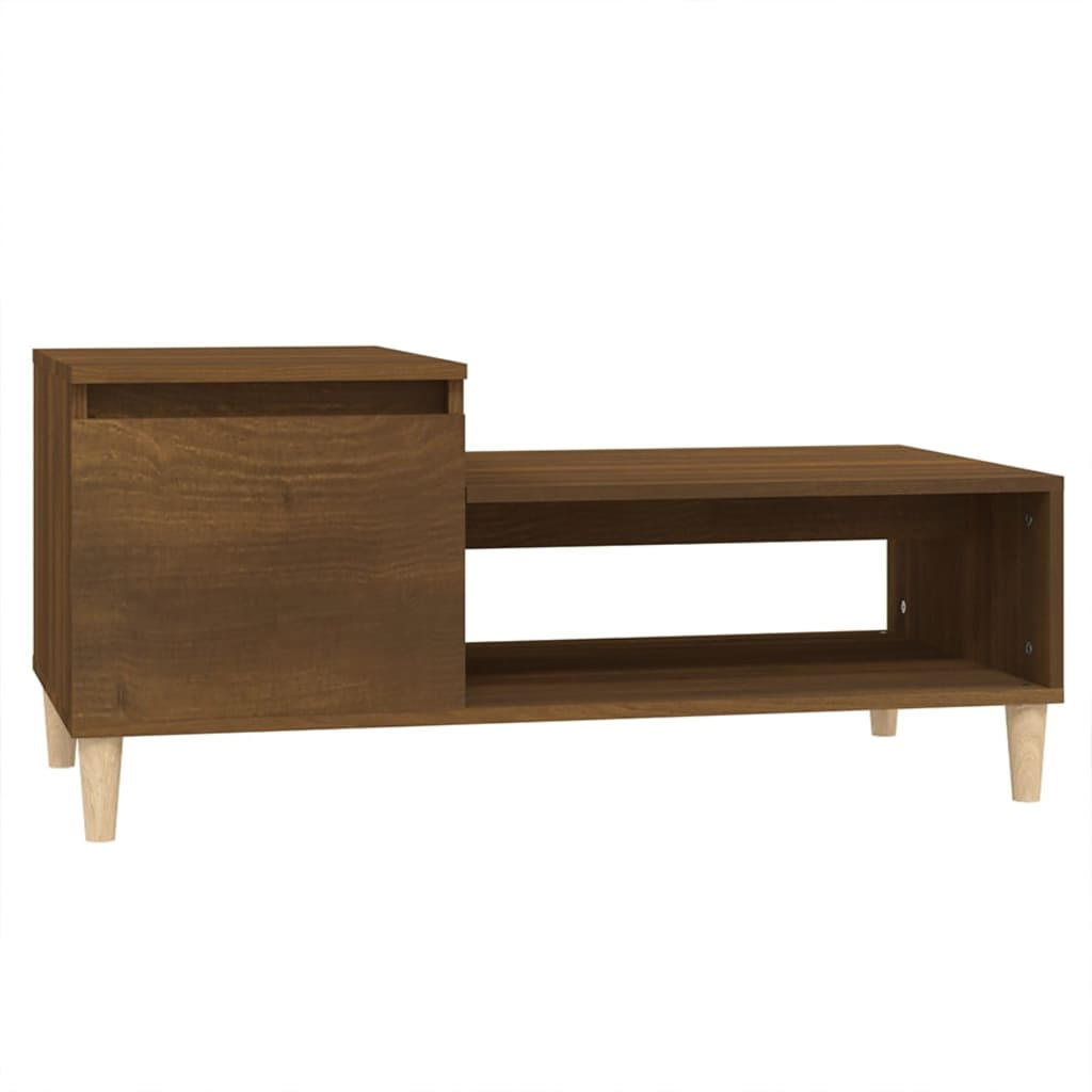 COUCHTISCH Braun Eichen-Optik 100x50x45 cm Holzwerkstoff - Braun, Holzwerkstoff (100/50/45cm) - furnicato