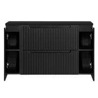 WASCHTISCHUNTERSCHRANK Skelbolu - Schwarz, Holzwerkstoff (120/60/40cm) - [en.casa]