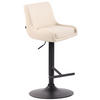 BARHOCKER Lederlook creme - Creme/Schwarz, Textil/Metall (43/90/50cm) - CLP
