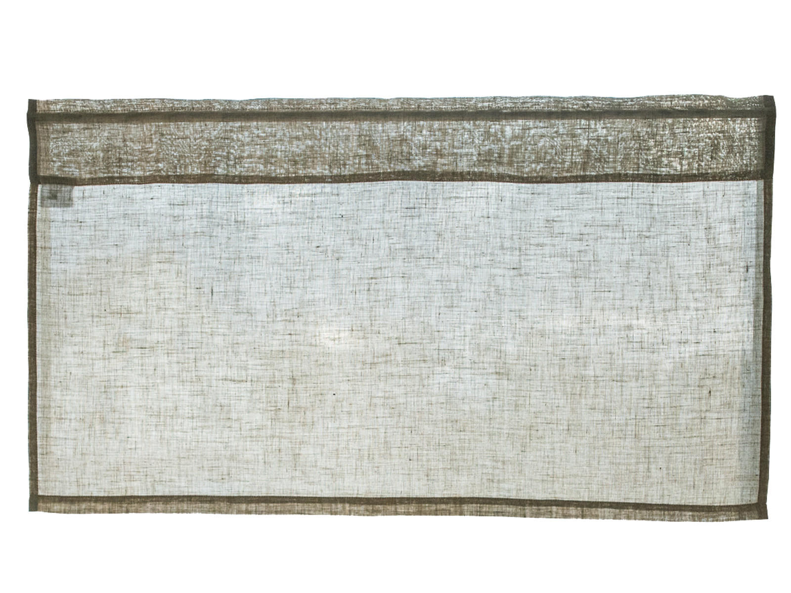 SCHEIBENGARDINE reines Leinen leinen-taupe 85/45 cm - Taupe, Naturmaterialien (45/85cm) - beties Heimtextil