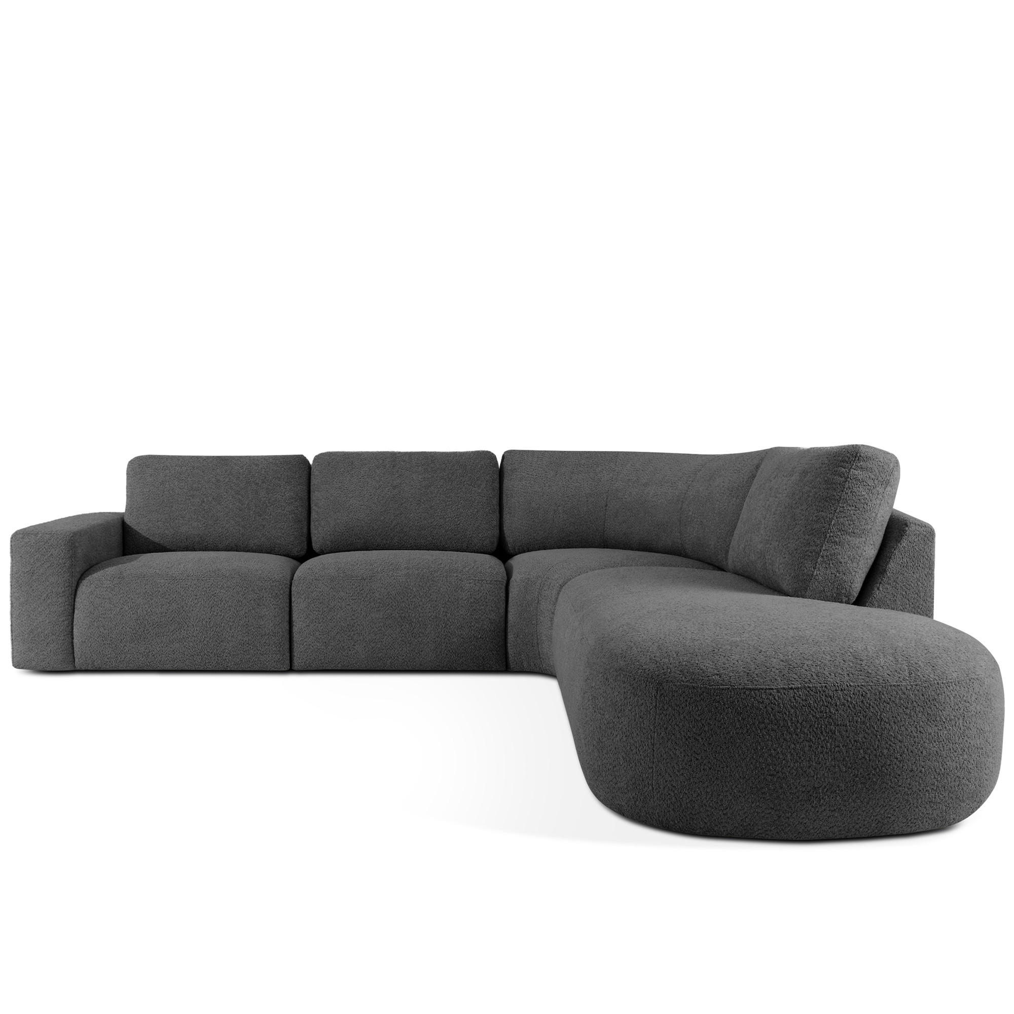 ECKSOFA RECHTS ZUCCO, Graphit - Graphitfarben, Holz/Holzwerkstoff (304/293cm) - KONSIMO®