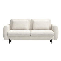 SOFA Rane Cremeweiß mit Schlaffunktion - Creme/Schwarz, Textil/Metall (236/90/102cm) - Selsey