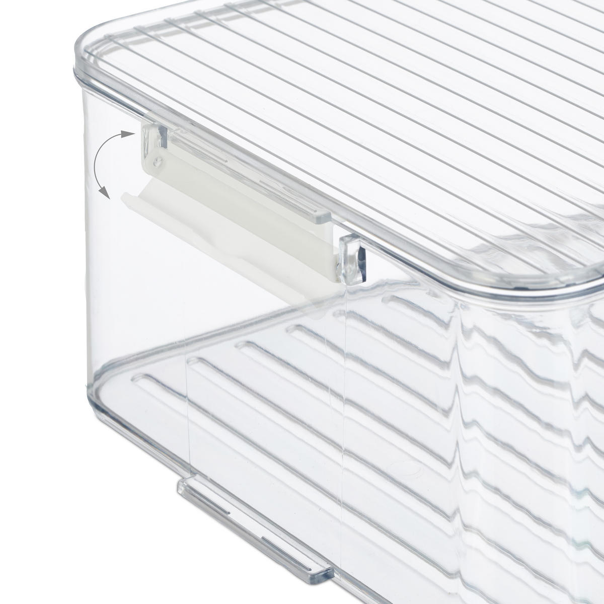 2XORGANIZÉR do lednice - průhledná, plast (21/10.5/33cm) - Relaxdays