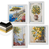 WANDBILDER 4er-Set - 50x50 cm & 40x60 cm Weißer Rahmen - Zitronenbäume in der Sonne - Weiß, Kunststoff (50/50cm) - ArtPrintCave