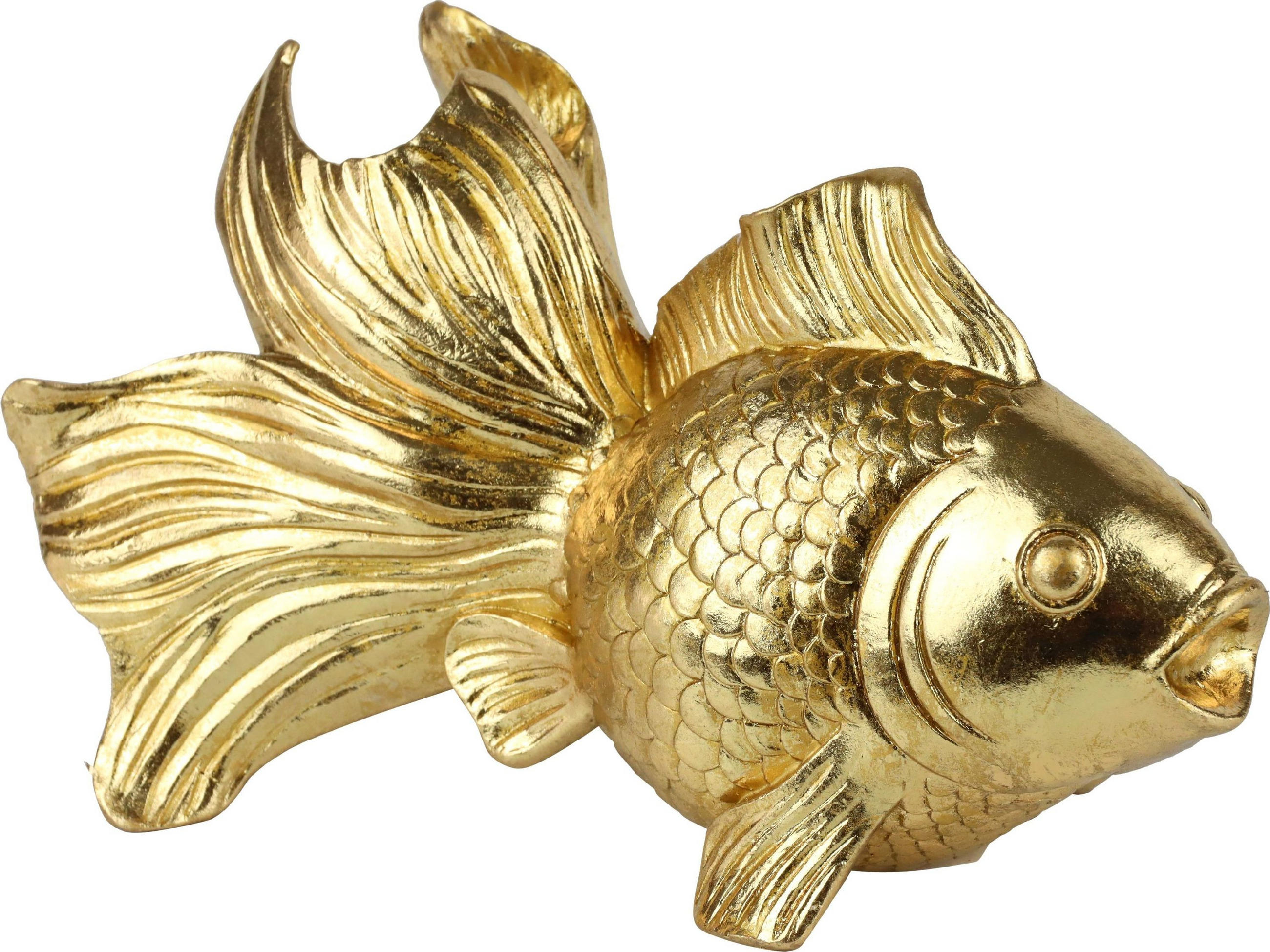 DEKOFISCH Goldrausch - Goldfarben, Kunststoff (25.5/15.5/11.5cm) - FURNARO