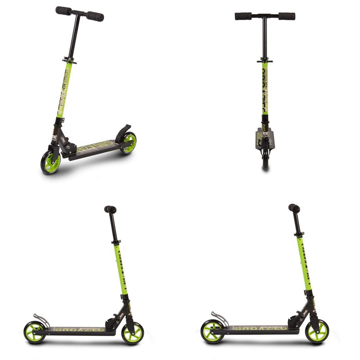 KINDERROLLER Rendevous grün Höhe einstellbar, klappbar, PU-Räder, ABEC-7 - Grün, Metall (90/31.5/74cm)