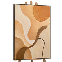 GEMÄLDE Krümmung des Horizonts Schattenfugenrahmen Grau 140x100 cm - Grau, Holz (140/100cm) - YS-art gallery