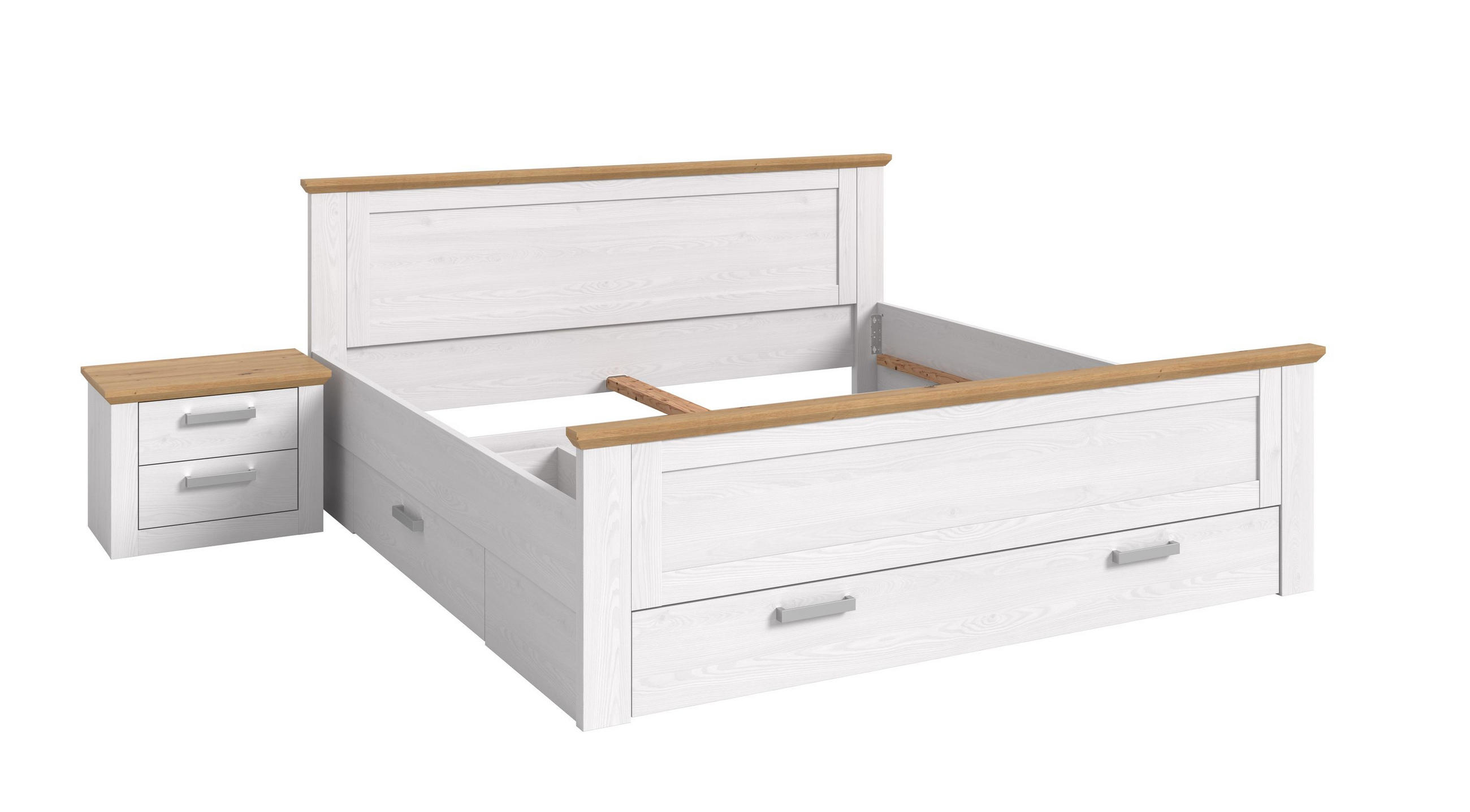 BETTANLAGE VERONA (B/H/T: ca. 245/90/209 cm) in Sibiu Lärche Nachbildung/Sibiu Lärche Nachbildung - Lärchefarben, Holzwerkstoff - Homes & Jones